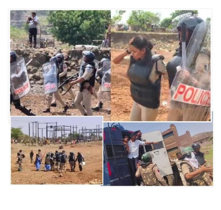 रतलाम में बवाल ; पलसोड़ी में निवेश क्षेत्र की भूमि मुक्त कराने पहुंचे अमले पर पथराव, आंसू गैस के गोले छोड़े,तीन पुलिसकर्मी घायल, दो दर्जन से अधिक ग्रामीण हिरासत में