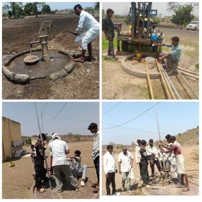बाजना/संगठन की पहल पर भीषण गर्मी में बंद पड़े हैंडपंप हुए चालू ,ग्रामीणों को मिली राहत- संगठन ने विभाग जताया आभार