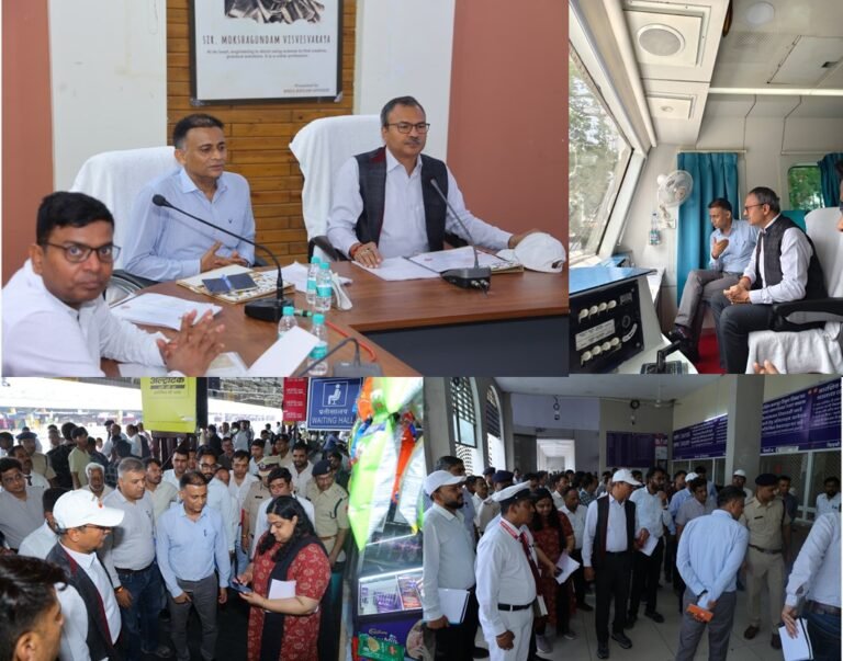 पश्चिम रेलवे महाप्रबंधक रामाश्रय पाण्डेय ने इंदौर स्टेशन और रेलखंडों का निरीक्षण किया,निर्माण कार्यों की समीक्षा-यात्री सुविधाओं का लिया जायजा,संरक्षा एवं गुणवत्ता के साथ समयबद्ध कार्य पूर्ण करने के दिए निर्देश